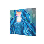 Sirena con la lona deformada poster brillante de l impresiones de lienzo