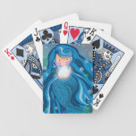 Sirena con la perla brillante cartas de juego