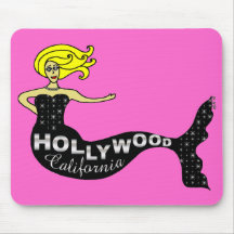 Sirena de Hollywood (rosa) Alfombrilla De Ratón