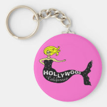 Sirena de Hollywood (rosa) Llavero Personalizado
