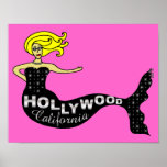 Sirena de Hollywood (rosa) Posters
