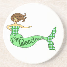 Sirena de la isla del pino, la Florida Posavasos Cerveza