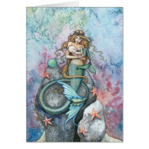 Sirena del amor y tarjeta de felicitación eternas 