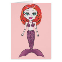Sirena del dibujo animado felicitacion 