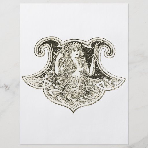 Sirena del vintage tarjetas publicitarias