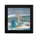 Sirena en roca caja de regalo