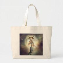 Sirena mística de la luna bolsa de mano