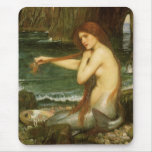 Sirena por el Waterhouse de JW, arte de la mitolog Tapetes De Ratón