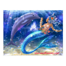 sirena, starseedhawaii.com tarjeta postal