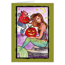 Sirena y el diablo tarjetas