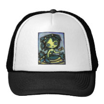 Sirena y pescados gorra