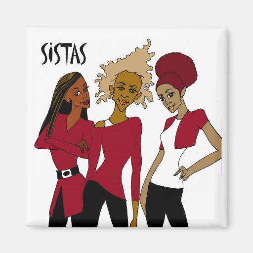 Sistas - imán (cuadrado)