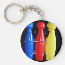 Sistema colorido de los bolos llavero