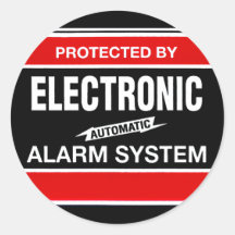 Sistema de alarma electrónico pegatinas redondas