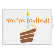 Sistema de la fiesta de cumpleaños de la torta tarjetas