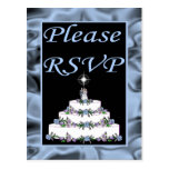 Sistema de la invitación del pastel de bodas postal