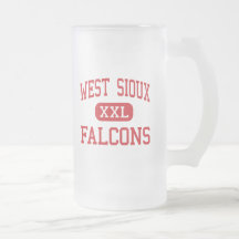 Siux del oeste - Falcons - High School secundaria  Tazas De Café