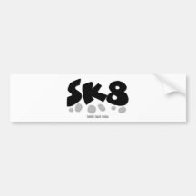 SK8 PEGATINA DE PARACHOQUE