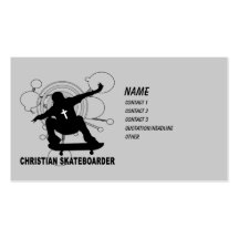 Skateboader cristiano plantilla de tarjeta de negocio