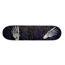 skateboard_pro con los pies del esqueleto del abis patinetas personalizadas