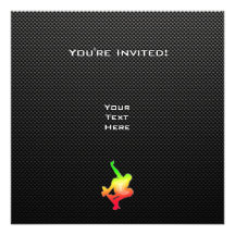 Skateboarding liso invitaciones personales 