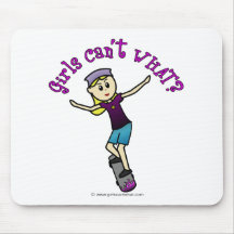 Skateboarding para mujer ligero alfombrillas de ratones