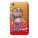skater del hippy 3d Case-Mate iPhone 3 protector