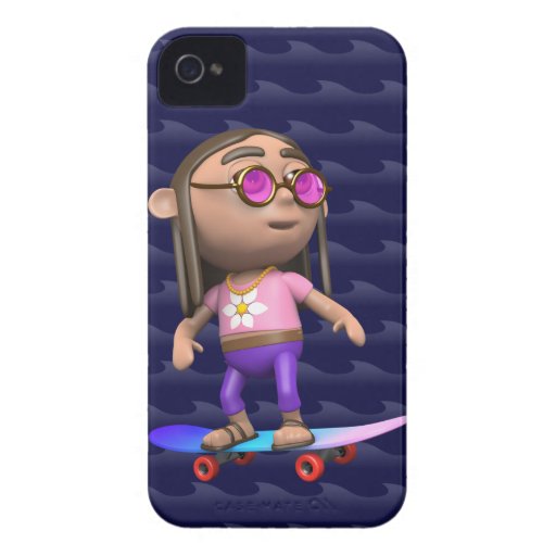 skater del hippy 3d (cualquier color U tiene gusto iPhone 4 Case-Mate Carcasas