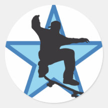 skater runder sticker