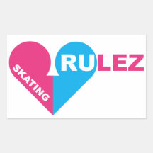 skating rulez stickers