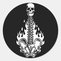Skelguitar Pegatinas Redondas