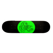 Skull - Teufelschädel mit Schlange Personalisiertes Skateboard
