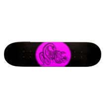 Skull - Teufelschädel mit Schlange Skateboarddeck