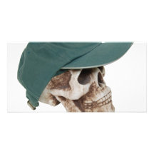 SkullBaseballCap032709 Tarjeta Fotografica Personalizada