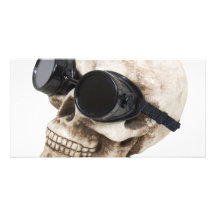 SkullGoggles073109 Tarjeta Con Foto Personalizada