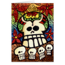 Skullie grande y su día de los amigos del cráneo d felicitación