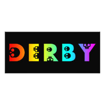 skullphabet de derby del arco iris anuncios personalizados