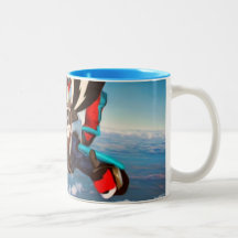 Skydiver de la mofeta tazas de café