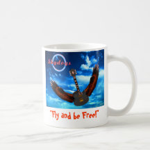¡Skydog-Logotipo-con-Vuelo-GUI, "mosca y esté libr Tazas De Café