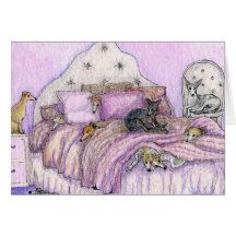 ¡Sleepover - whippets y galgos a montones! Tarjeton
