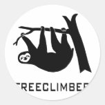 sloth faultier climber freeclimber freeclimbing runder sticker