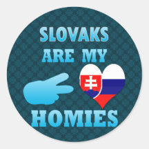 Slovaks es mi Homies Pegatinas Redondas