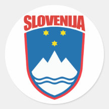 Slovenija (Eslovenia) Pegatinas Redondas