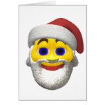 Smiley amarillo de santa tarjeta
