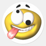 Smiley amarillo que fue las nueces pegatinas  