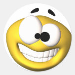 Smiley amarillo torpe pegatina