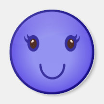 smiley azul iman de frigorífico