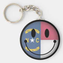 Smiley de Carolina del Norte Llavero Personalizado