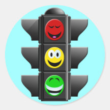 SMILEY DE LA SEÑAL DE TRÁFICO PEGATINA
