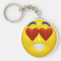 Smiley de la tarjeta del día de San Valentín Llavero Personalizado